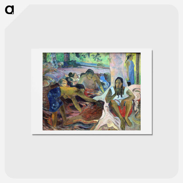 アートポストカード-Tahitian Fisherwomen - ポール ゴーギャン Postcard.
