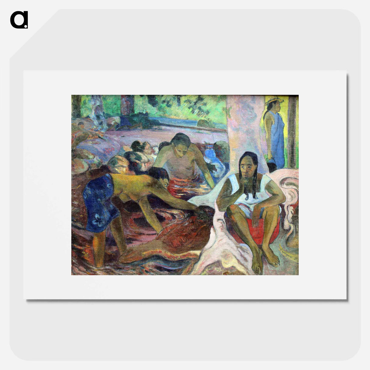 Tahitian Fisherwomen - ポール ゴーギャン Poster.