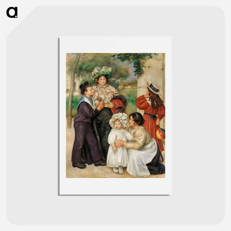 アートポストカード-The Artist's Family - ピエール オーギュスト ルノワール Postcard.