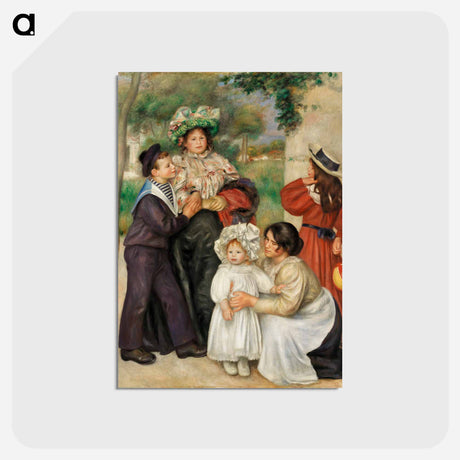 アートポストカード-The Artist's Family - ピエール オーギュスト ルノワール Postcard.