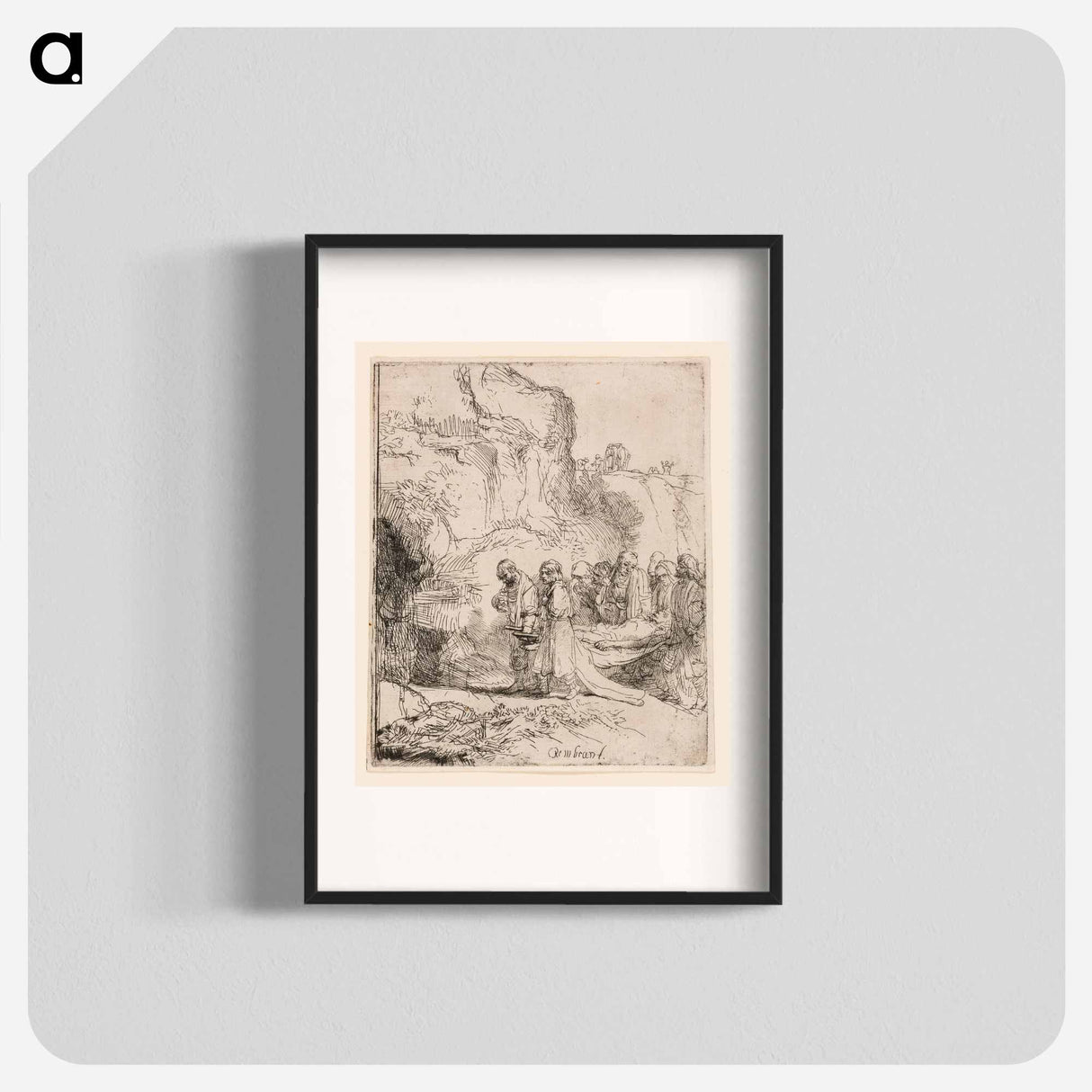 Christ Carried to the Tomb - Rembrandt van Rijn Poster.