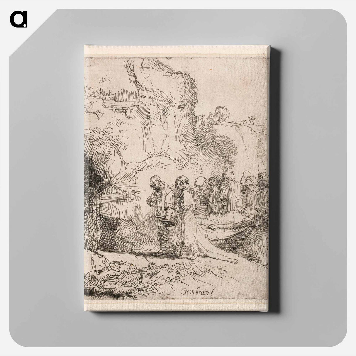 Christ Carried to the Tomb - Rembrandt van Rijn Canvas.
