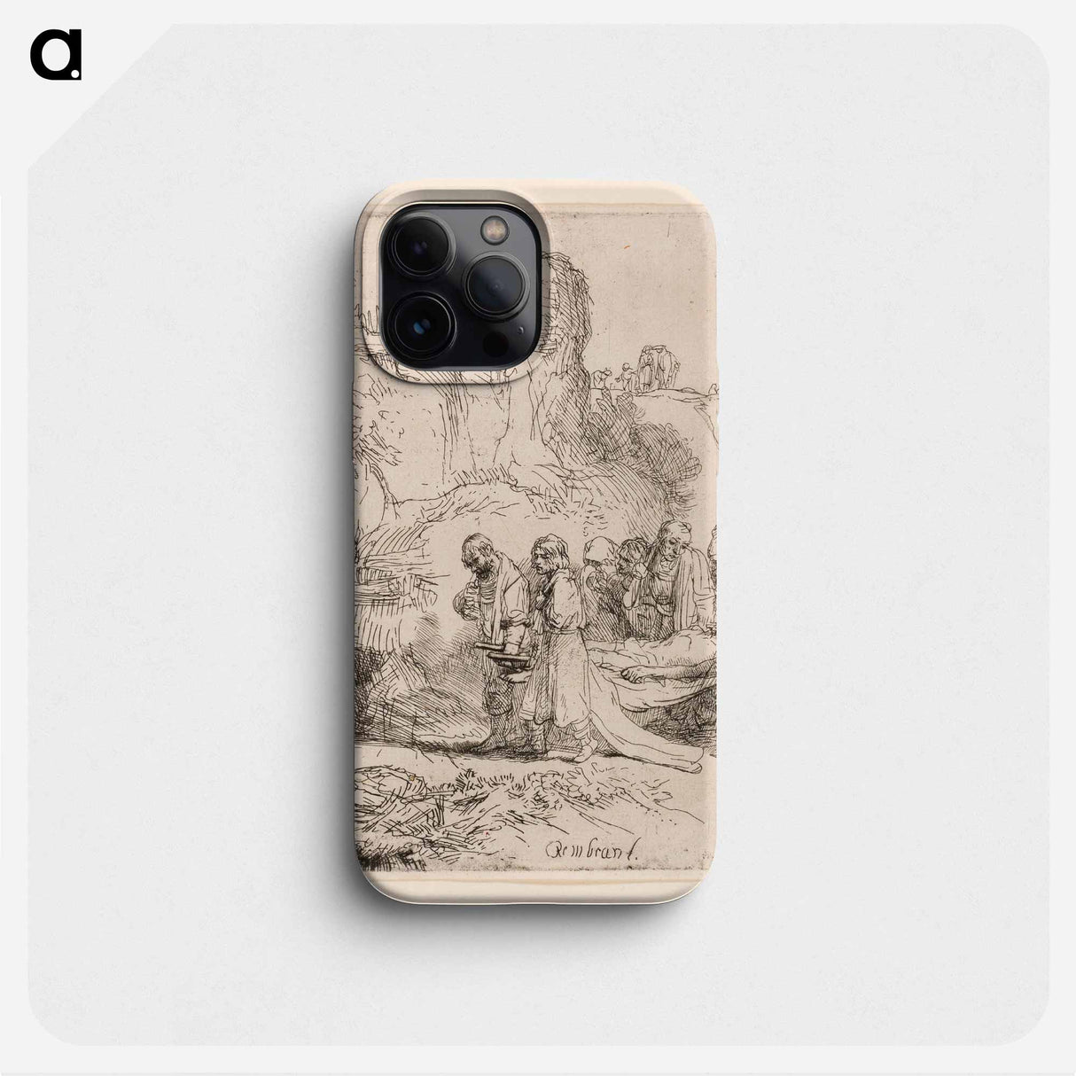 Christ Carried to the Tomb - Rembrandt van Rijn Phone Case.
