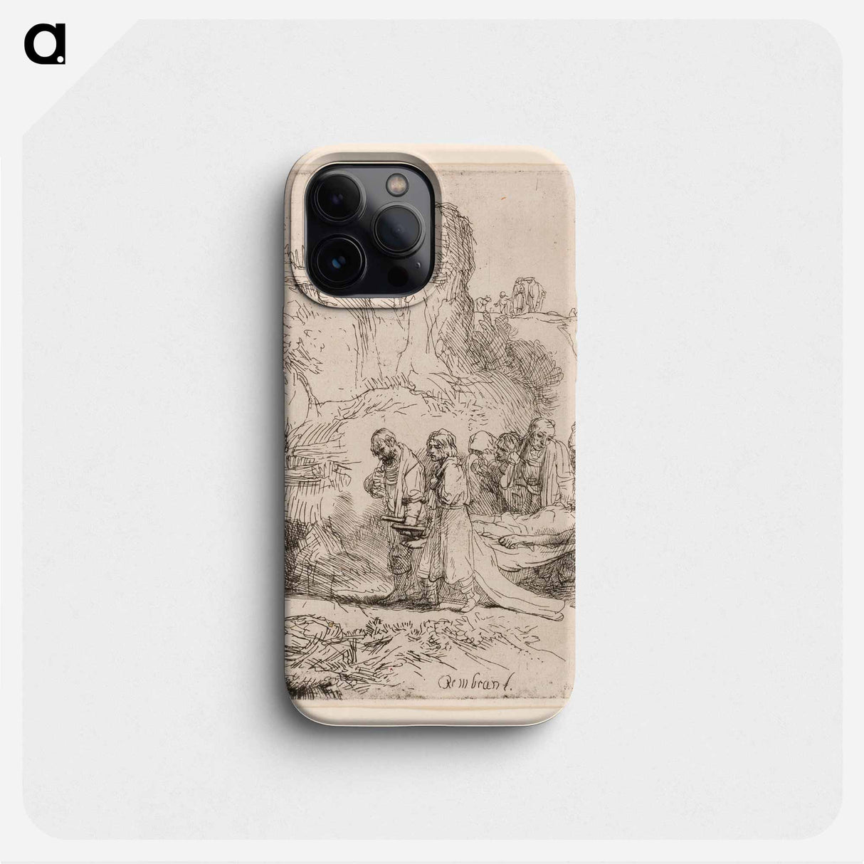 Christ Carried to the Tomb - レンブラント ファン レイン Phone Case.