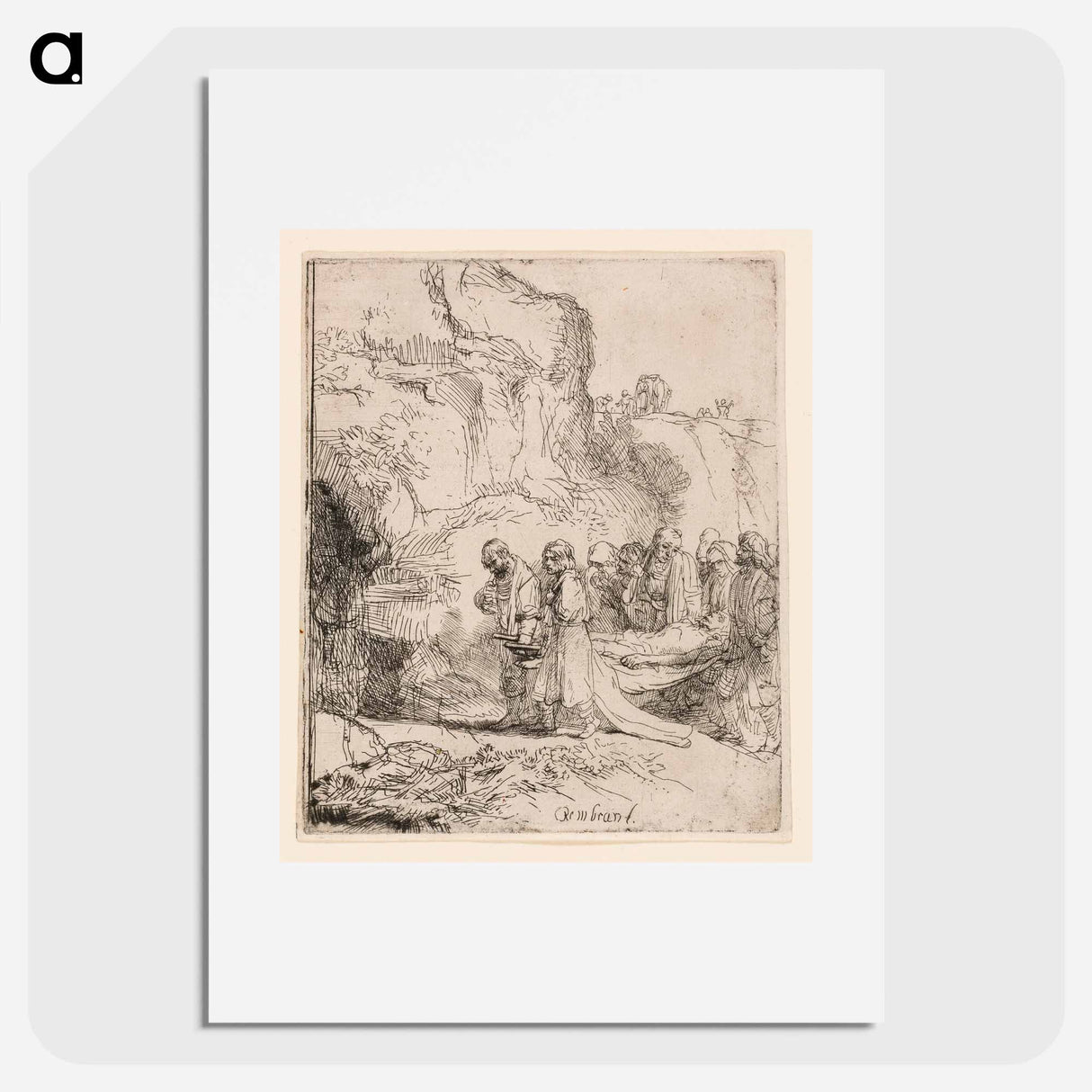 Christ Carried to the Tomb - Rembrandt van Rijn Poster.