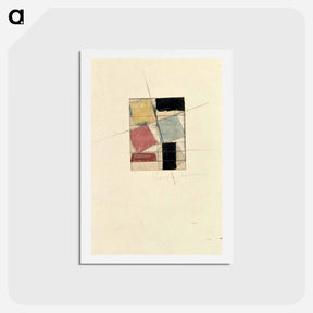 アートポストカード-Composition (Study) - テオ ファン ドゥースブルフ Postcard.