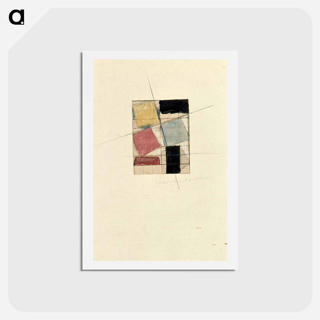 アートポストカード-Composition (Study) - テオ ファン ドゥースブルフ Postcard.