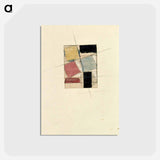 アートポストカード-Composition (Study) - テオ ファン ドゥースブルフ Postcard.