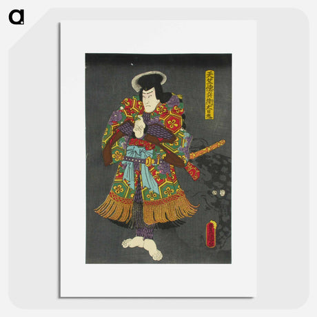 アートポスター-Actor Ichikawa Ichizo as Irifune Soga in Nihon no Torikachi
 - 歌川 国貞 Poster.