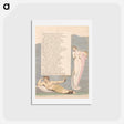 アートポストカード-Young's Night Thoughts, Page 93, "If Angels Tremble, 'Tis at Such a Sight" - ウィリアム ブレイク Postcard.