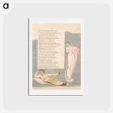 アートポストカード-Young's Night Thoughts, Page 93, "If Angels Tremble, 'Tis at Such a Sight" - ウィリアム ブレイク Postcard.