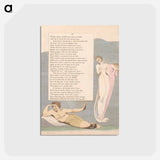 アートポストカード-Young's Night Thoughts, Page 93, "If Angels Tremble, 'Tis at Such a Sight" - ウィリアム ブレイク Postcard.