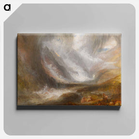 アートパネル-Val d'Aosta: Snowstorm, Avalanche and Thunderstorm - ウィリアム ターナー Canvas.