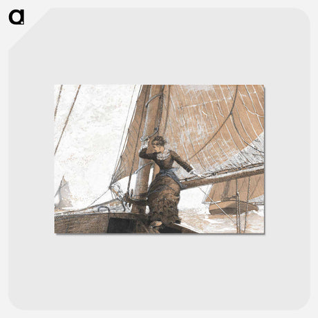 アートポストカード-Yachting Girl - ウィンスロー ホーマー Postcard.