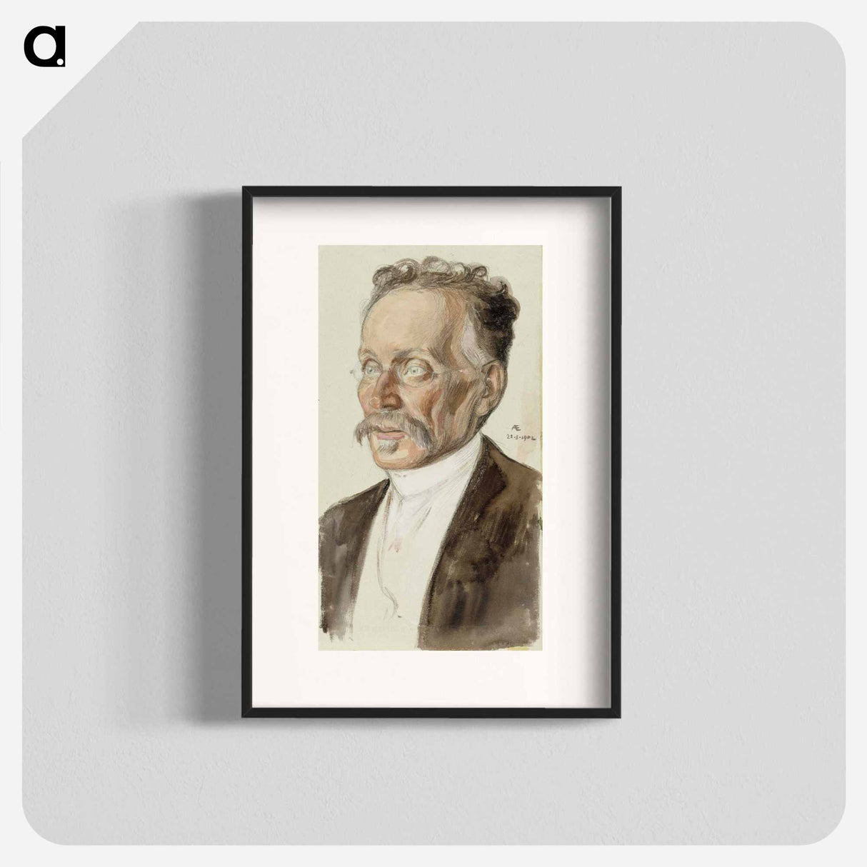 Portrait of professor j.w. runeberg - アルバート エーデルフェルト Poster.
