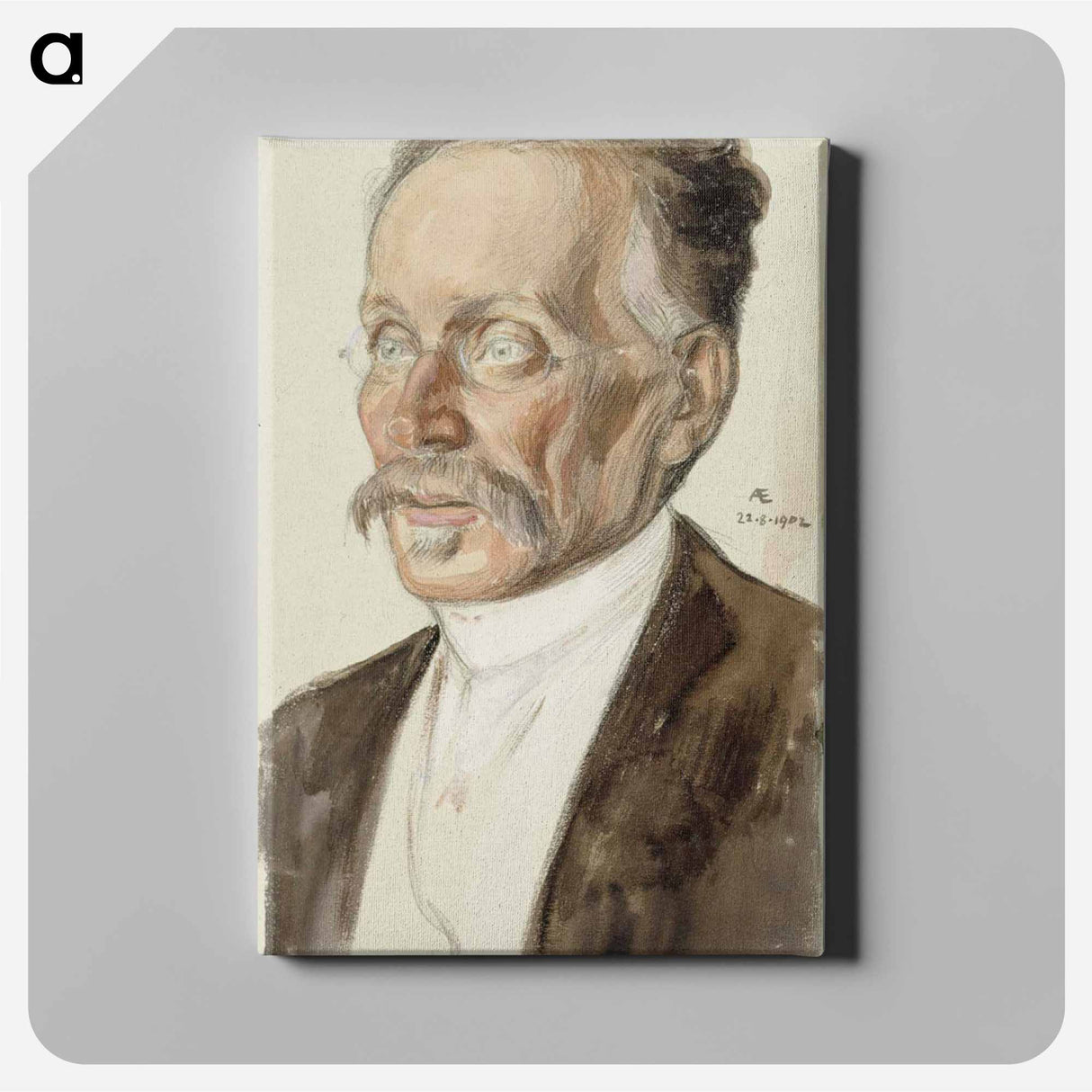 Portrait of professor j.w. runeberg - アルバート エーデルフェルト Canvas.