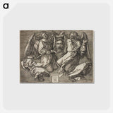 アートポストカード-Sudarium Displayed by Two Angels - アルブレヒト デューラー Postcard.