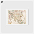 アートポストカード-Map of Asia - アンティーク地図 Postcard.