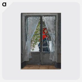 アートポストカード-The Red Kerchief - クロード モネ Postcard.