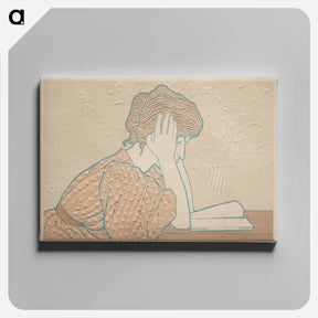 アートパネル-Young Woman Reading
 - クリーブランド美術館 Canvas.