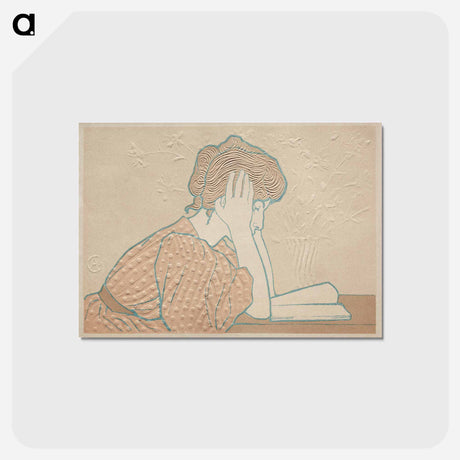 アートポストカード-Young Woman Reading
 - クリーブランド美術館 Postcard.
