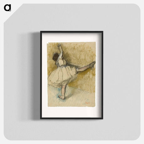 アートポスター-Dancer Stretching at the Bar - エドガー ドガ Poster.