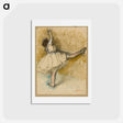 アートポストカード-Dancer Stretching at the Bar - エドガー ドガ Postcard.