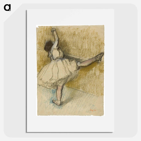 アートポスター-Dancer Stretching at the Bar - エドガー ドガ Poster.