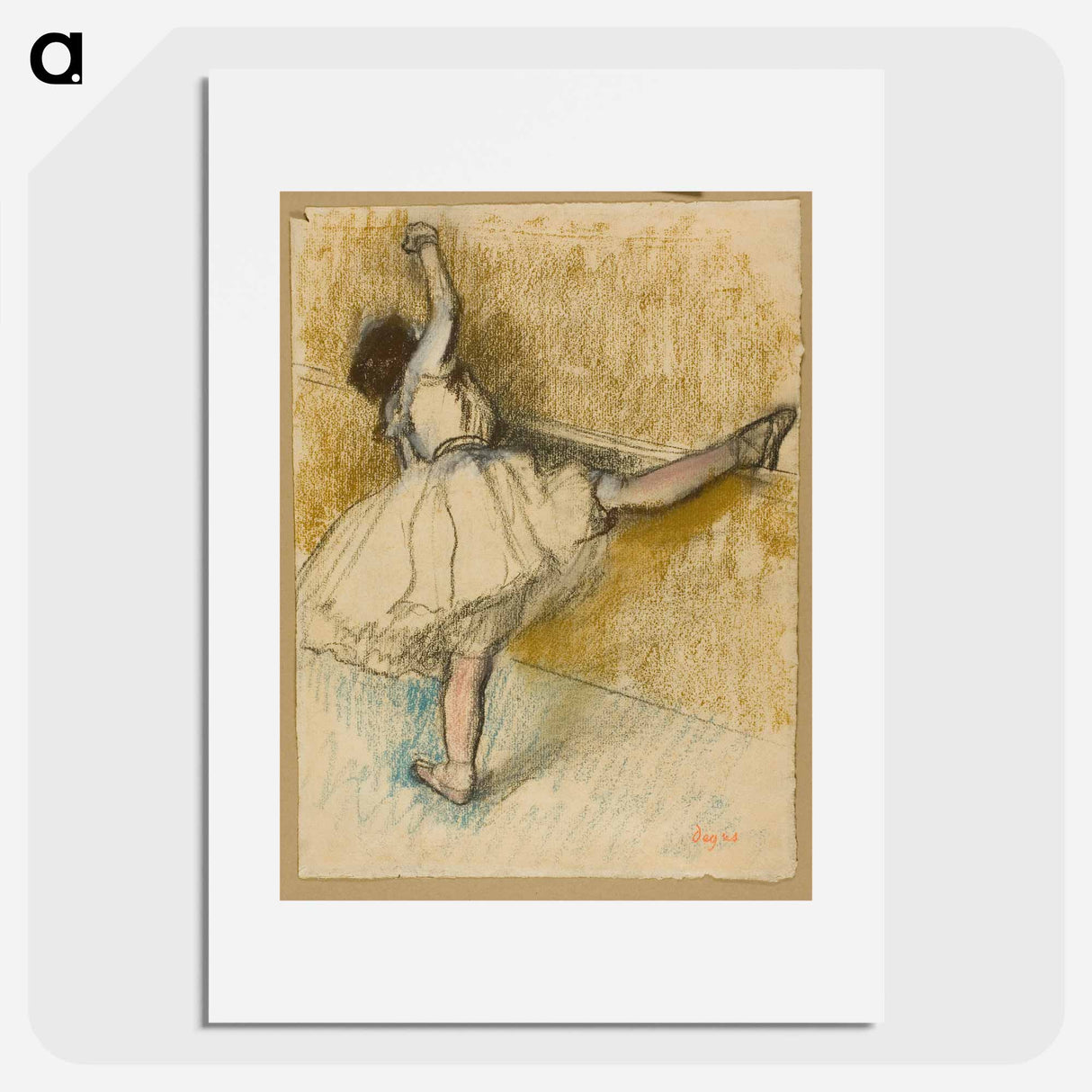 Dancer Stretching at the Bar - Edgar Degas Poster.