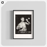 アートポスター-Boy Blowing Soap Bubbles - エドゥアール マネ Poster.