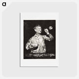 アートポストカード-Boy Blowing Soap Bubbles - エドゥアール マネ Postcard.