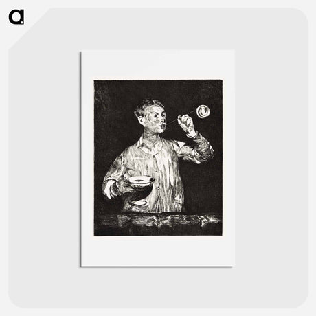 アートポストカード-Boy Blowing Soap Bubbles - エドゥアール マネ Postcard.