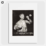 Boy Blowing Soap Bubbles - Edouard Manet Poster.