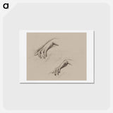 アートポストカード-Studies for a Hand in The Godhead Fires - エドワード バーン ジョーンズ Postcard.