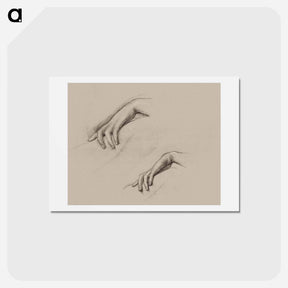 アートポストカード-Studies for a Hand in The Godhead Fires - エドワード バーン ジョーンズ Postcard.