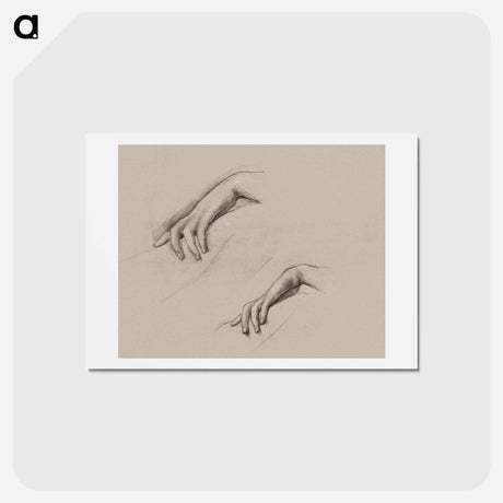 アートポストカード-Studies for a Hand in The Godhead Fires - エドワード バーン ジョーンズ Postcard.