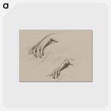 アートポストカード-Studies for a Hand in The Godhead Fires - エドワード バーン ジョーンズ Postcard.