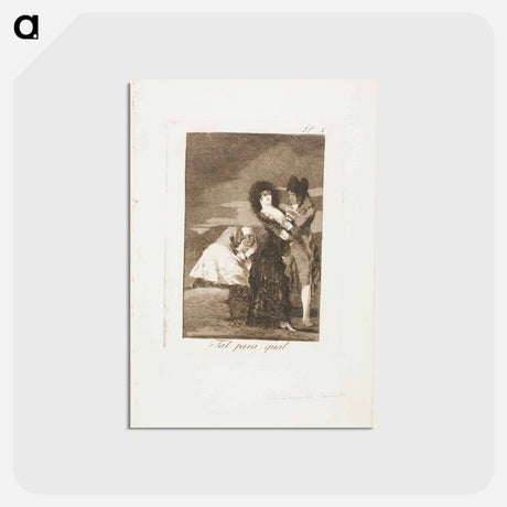 アートポストカード-Two of a Kind - フランシスコ デ ゴヤ Postcard.