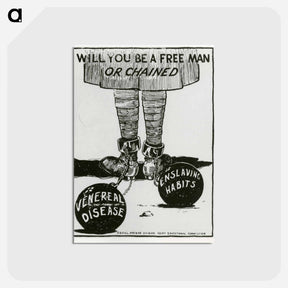 アートポストカード-Will You Be A Free Man Or Chained
 - 国立医学図書館 Postcard.