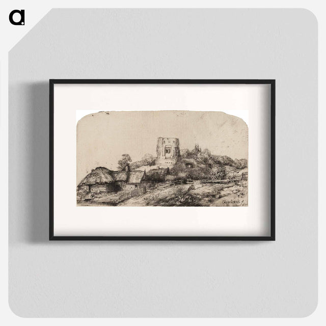 アートポスター-Landscape with a Square Tower - レンブラント ファン レイン Poster.
