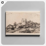 Landscape with a Square Tower - Rembrandt van Rijn Canvas.