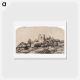 アートポストカード-Landscape with a Square Tower - レンブラント ファン レイン Postcard.