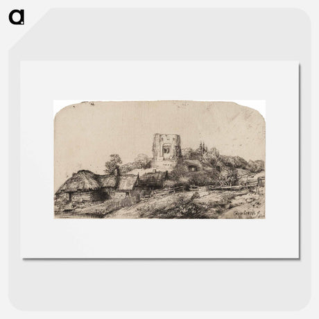 アートポスター-Landscape with a Square Tower - レンブラント ファン レイン Poster.