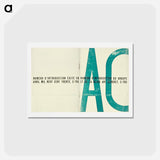 アートポストカード-Cover of the launch issue of Art Concret - テオ ファン ドゥースブルフ Postcard.