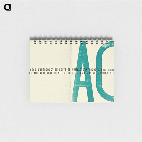 Cover of the launch issue of Art Concret - テオ ファン ドゥースブルフ Memo.