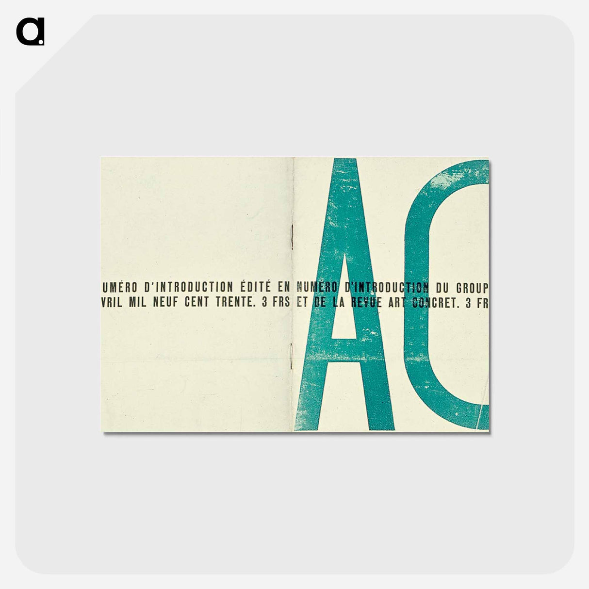 アートポストカード-Cover of the launch issue of Art Concret - テオ ファン ドゥースブルフ Postcard.