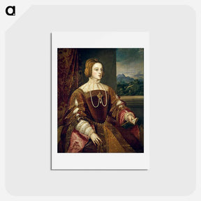 アートポストカード-Portrait of Isabella of Portugal, wife of Holy Roman Emperor Charles V - ティツィアーノ ヴェチェッリオ Postcard.