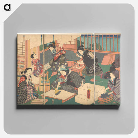 アートパネル-Artisans, from the series An Up-to-Date Parody of the Four Classes
 - 歌川 国貞 Canvas.