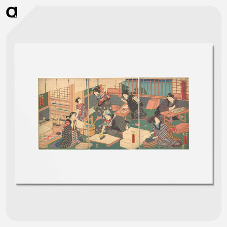 アートポスター-Artisans, from the series An Up-to-Date Parody of the Four Classes
 - 歌川 国貞 Poster.