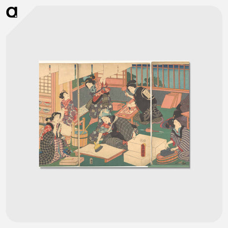 アートポストカード-Artisans, from the series An Up-to-Date Parody of the Four Classes
 - 歌川 国貞 Postcard.